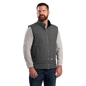 Berne Men's Gray Heartland Full Zip Fleece-Lined Ripstop Vest Size XL
